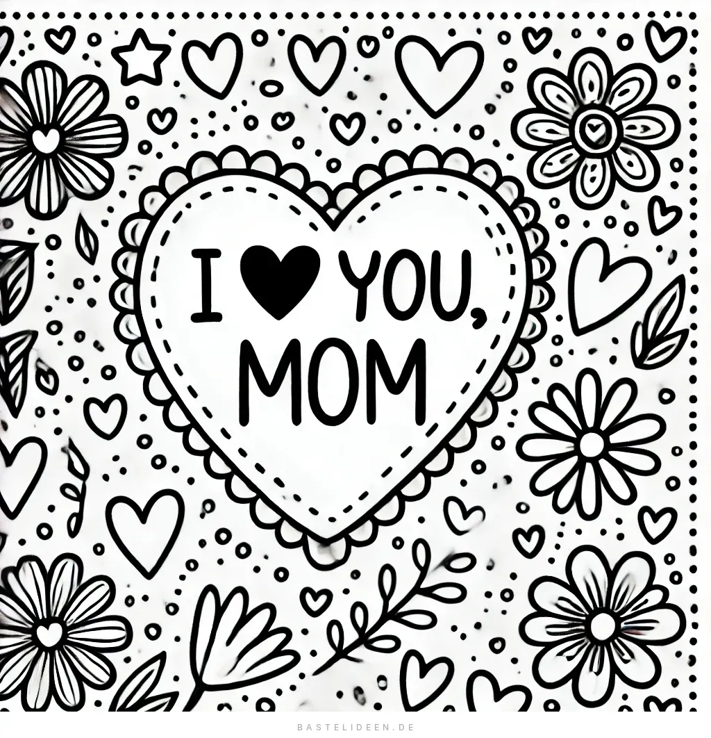 Herz mit Mama Schriftzug für Muttertag