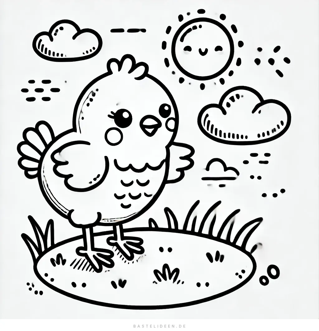 Fröhliches Huhn in der Natur