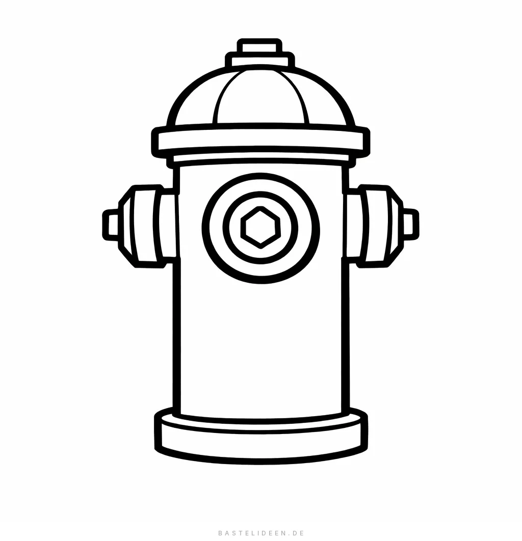 Einfacher Hydrant zum Ausmalen
