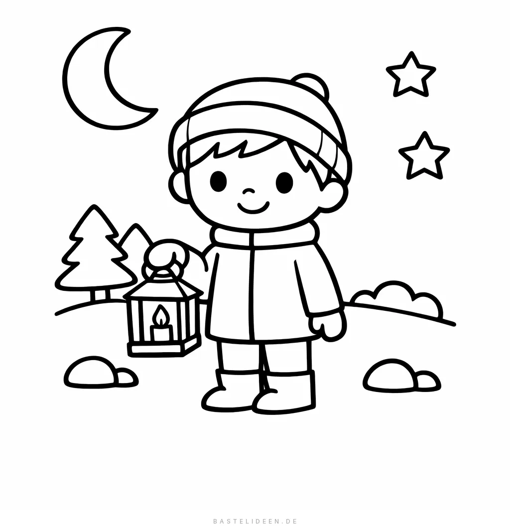 Kind hält eine leuchtende Laterne