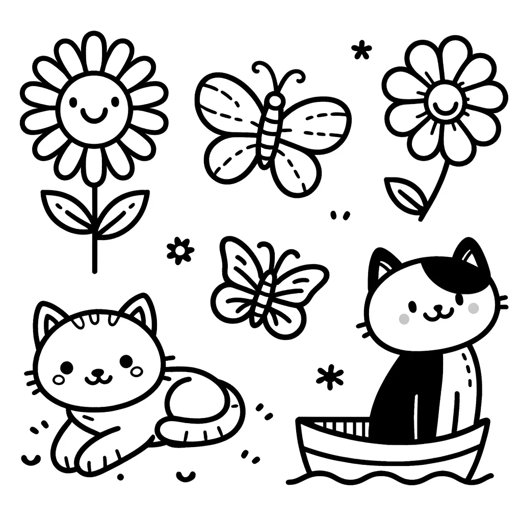 Lustige und Niedliche Natur Ausmalbild