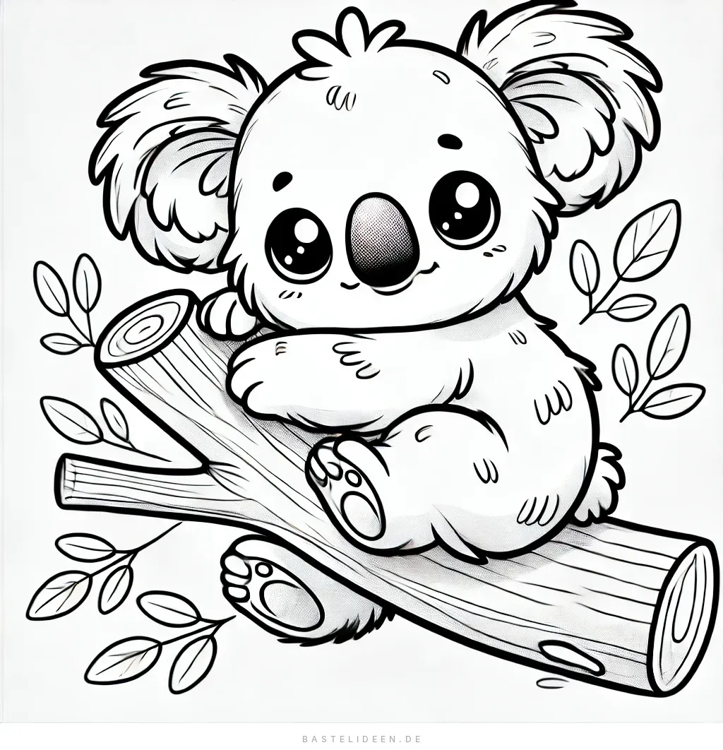 Niedliche Baby-Koala-Ausmalbild