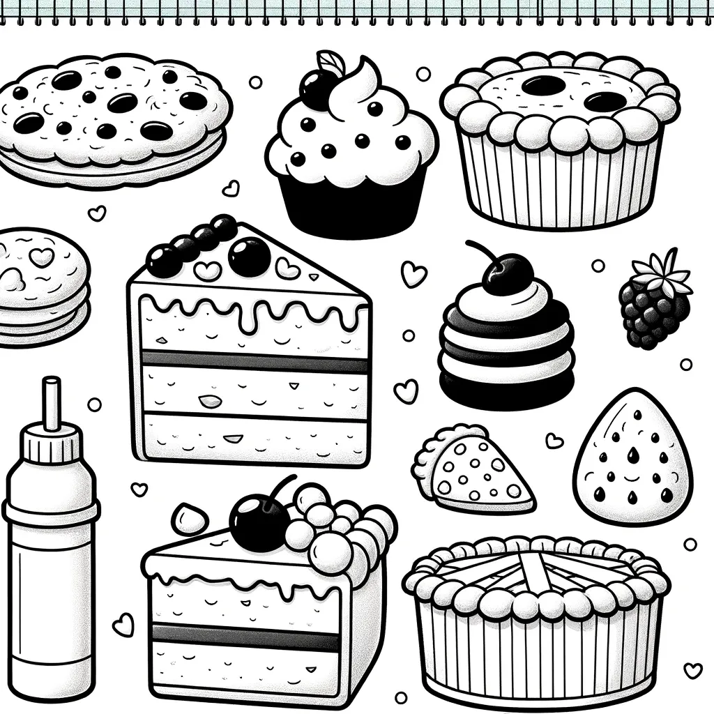 Köstliche Desserts mit Torten und Kuchen