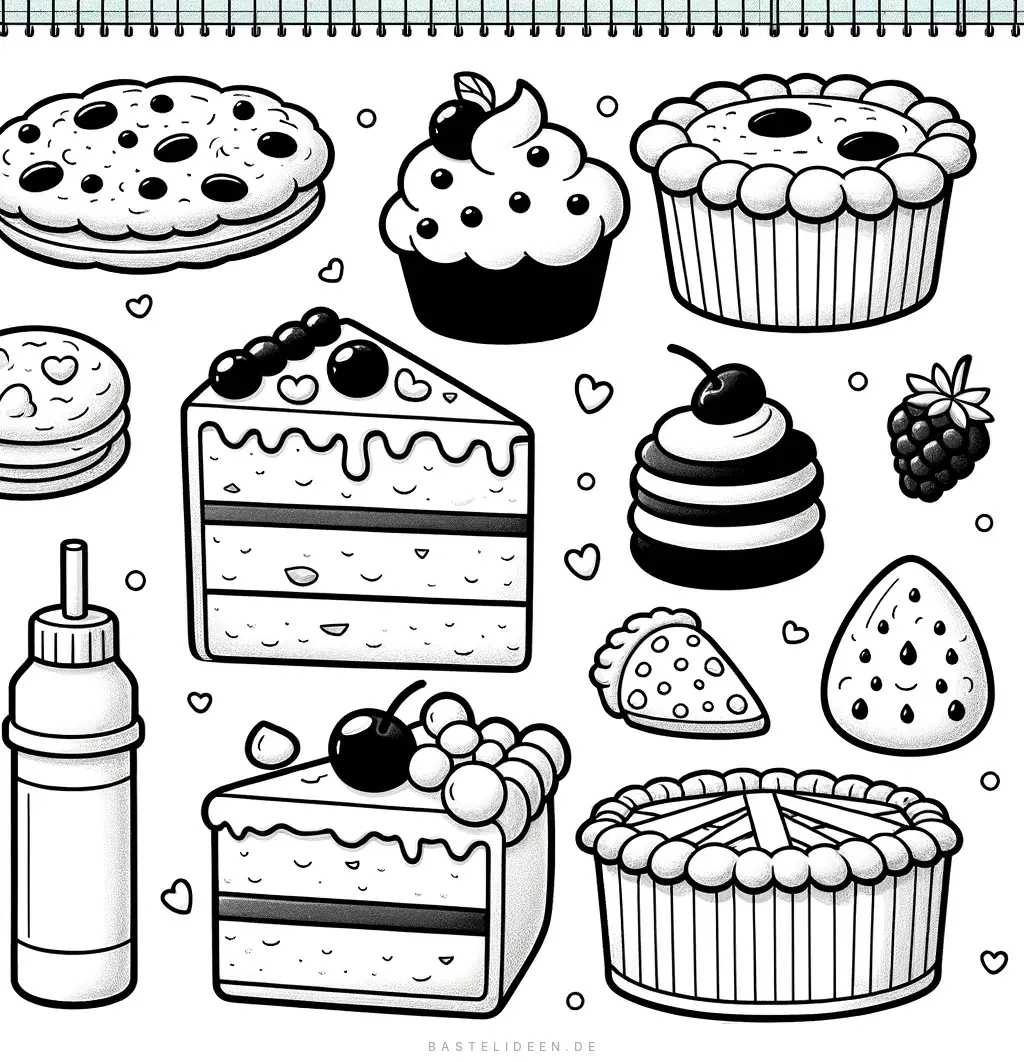 Köstliche Desserts mit Torten und Kuchen