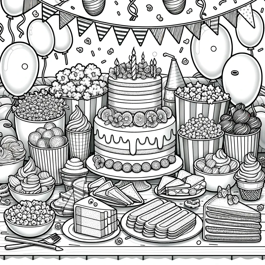 Brot, Kaese, Äpfel, Trauben und Pizzastueck