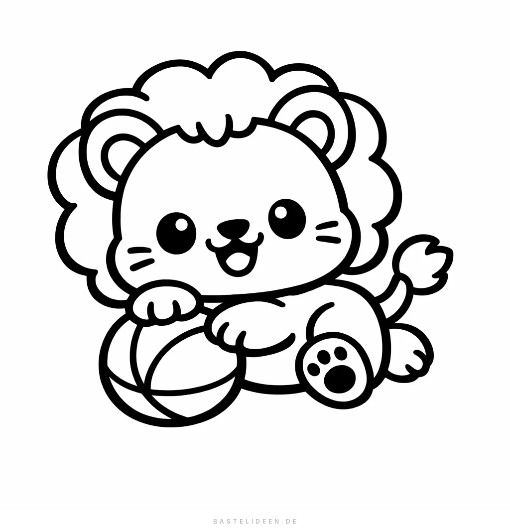 Niedliches Löwenjunges beim Spielen