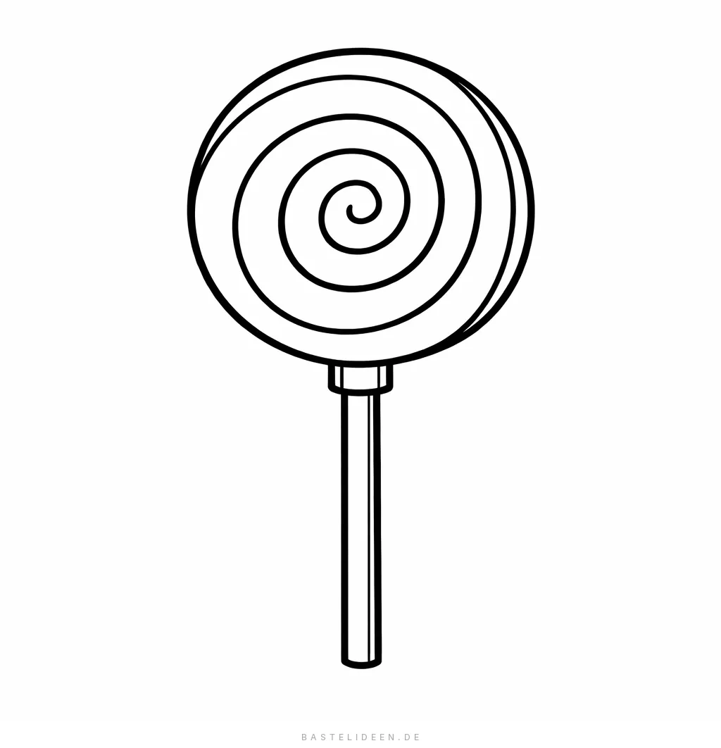 Großer runder Spirallutscher am Stiel