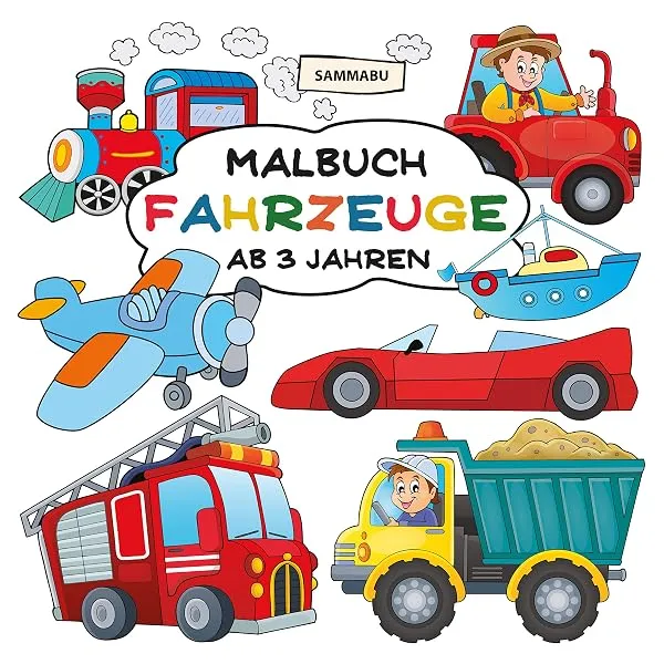 Malbuch Fahrzeuge ab 3 Jahren