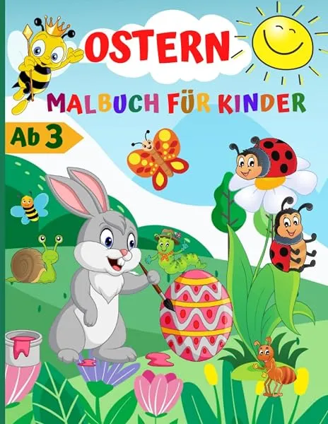 Ostern Malbuch für Kinder ab 3 Jahren