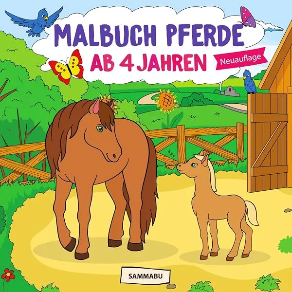 Malbuch Pferde ab 4 Jahren