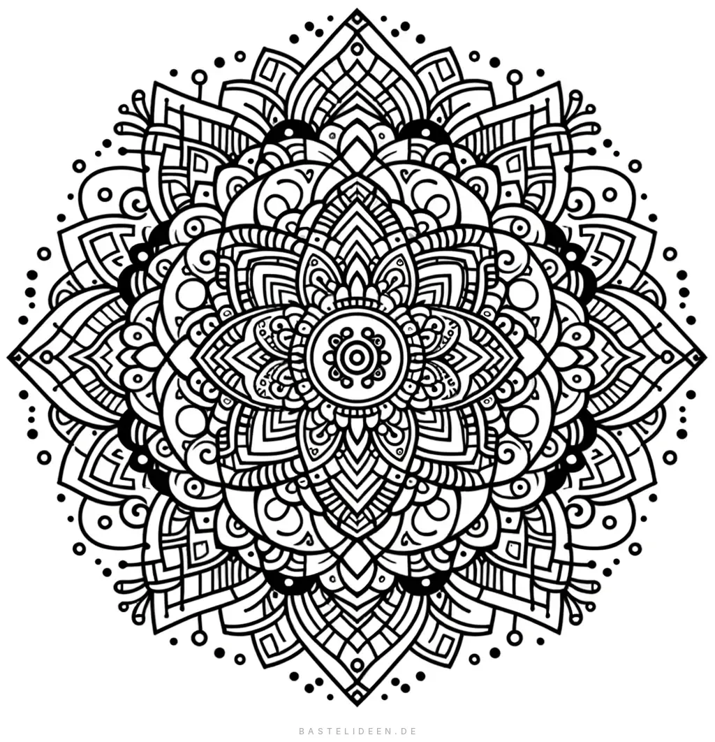 Aufwendiges Mandala mit geometrischen Mustern