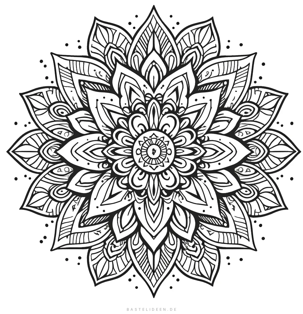 Elegantes florales Mandala mit Blütenblättern