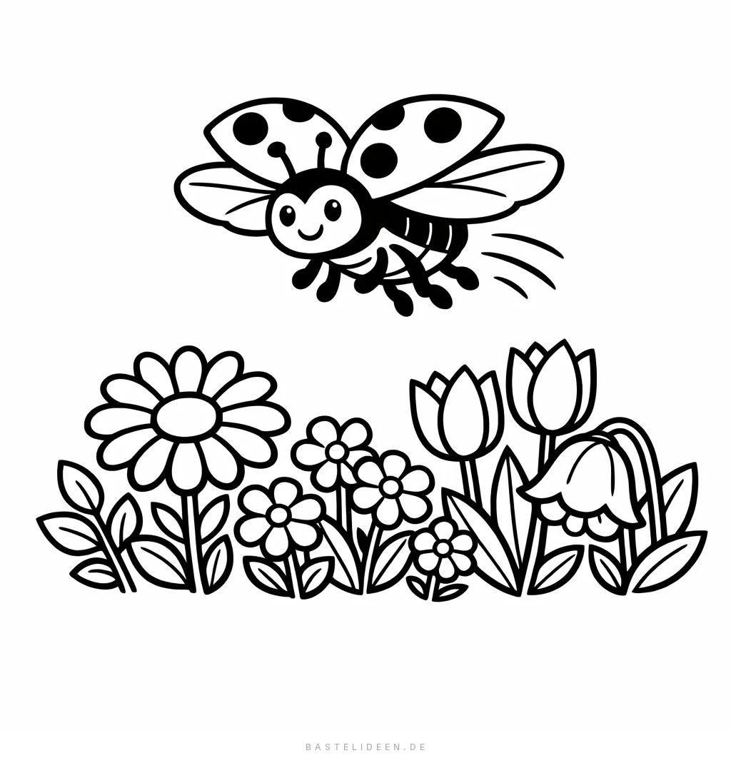 Ausmalbilder Marienkäfer