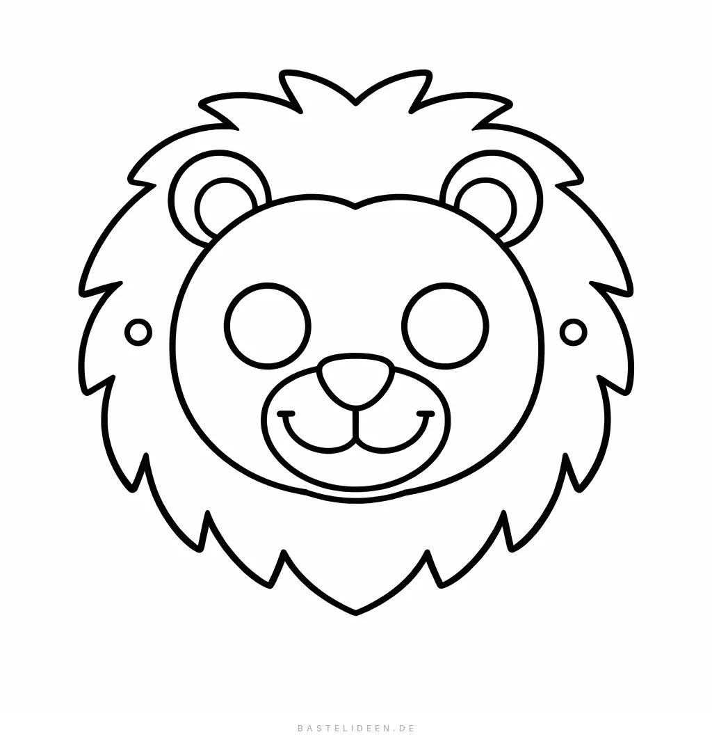 Freundliche Löwen-Maske zum Ausschneiden und Tragen