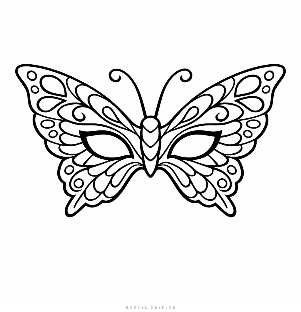 Zauberhafte Schmetterlings-Maske mit Flügel-Mustern