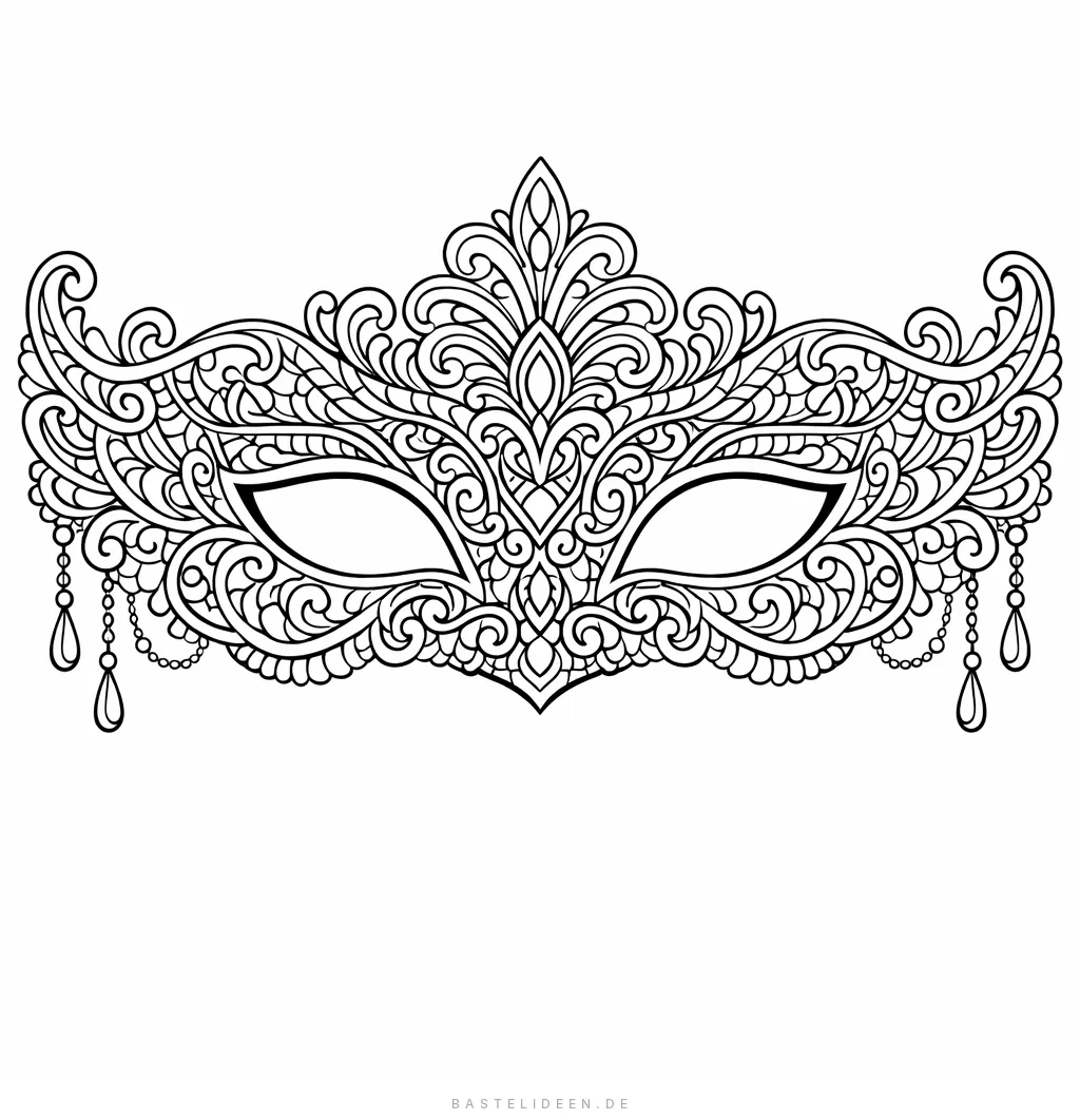 Prunkvolle venezianische Maske mit filigranen Ornamenten