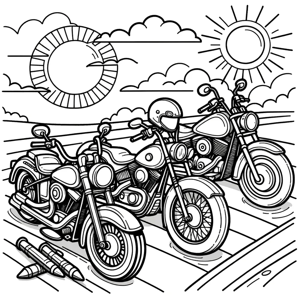 Motorrad Ausmalbilder