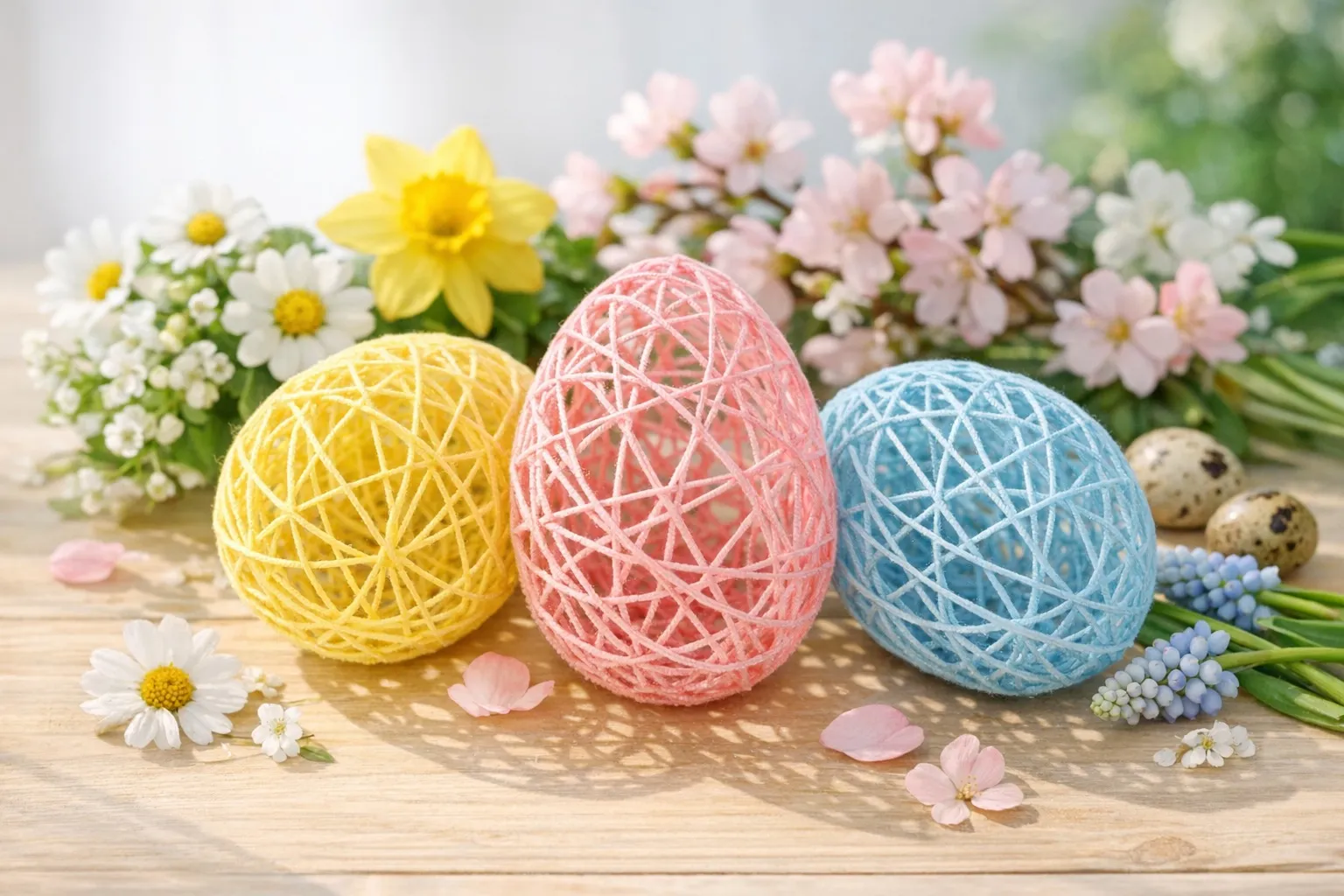 Ostereier aus Wolle