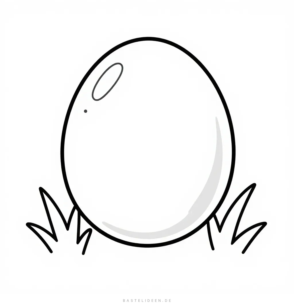 Einzelnes Osterei im Gras