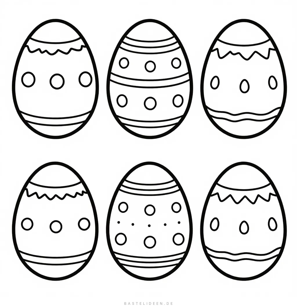 Sammlung von Ostereiern mit verschiedenen Mustern und Blumen