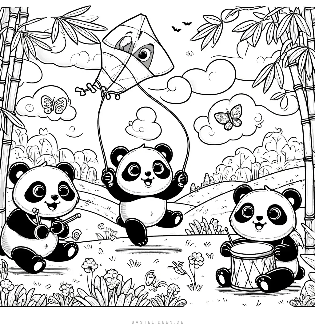 Verspielte Pandabären