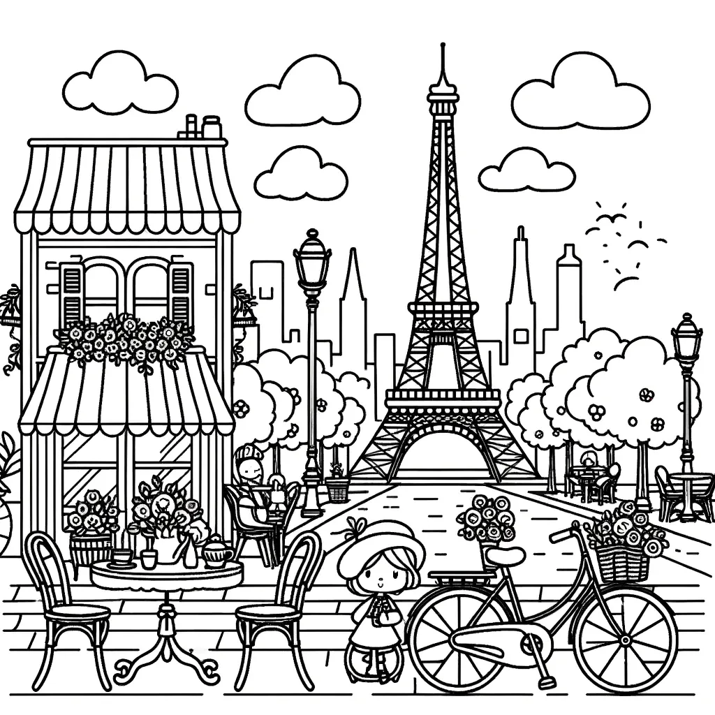 Paris Ausmalbilder