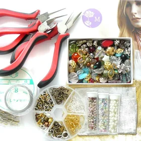 Perlen Schmuck Bastel Box - Starter Kit mit 1300 Teilen
