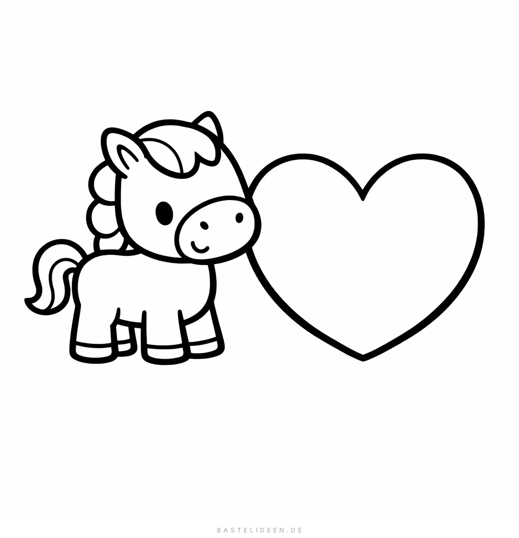 Kleines Pferd neben großem Herz