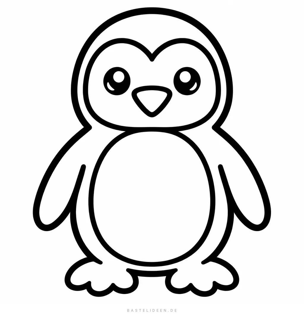 Einfacher Pinguin mit großen Augen
