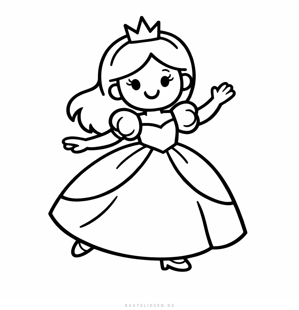 Prinzessin tanzt im Ballkleid