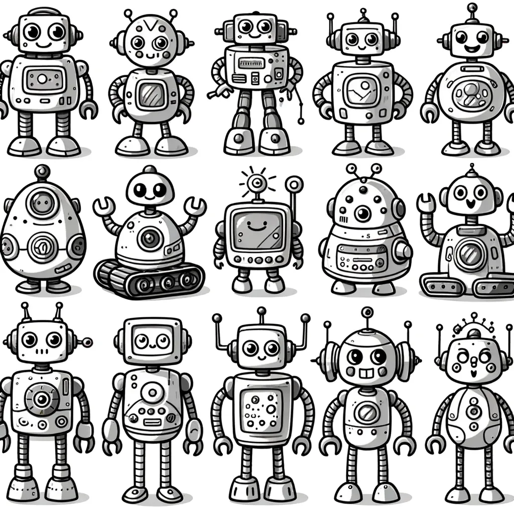 Roboter Ausmalbilder