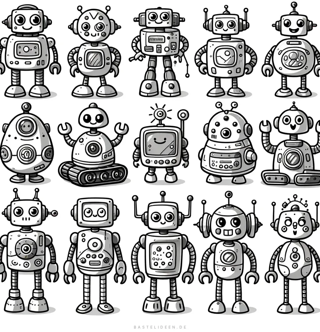 Freundlicher Roboter mit Gadgets