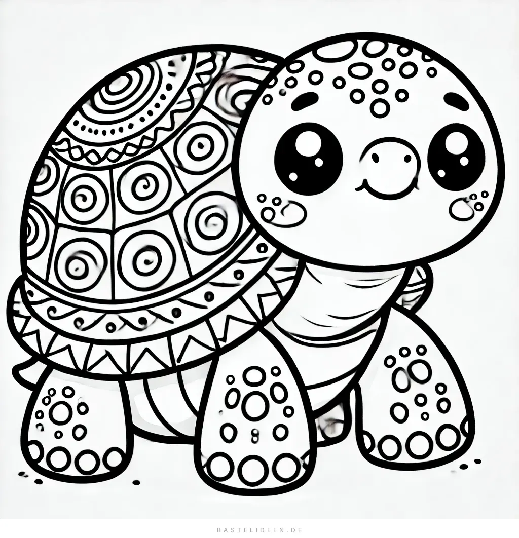 Schildkröte mit gemustertem Panzer