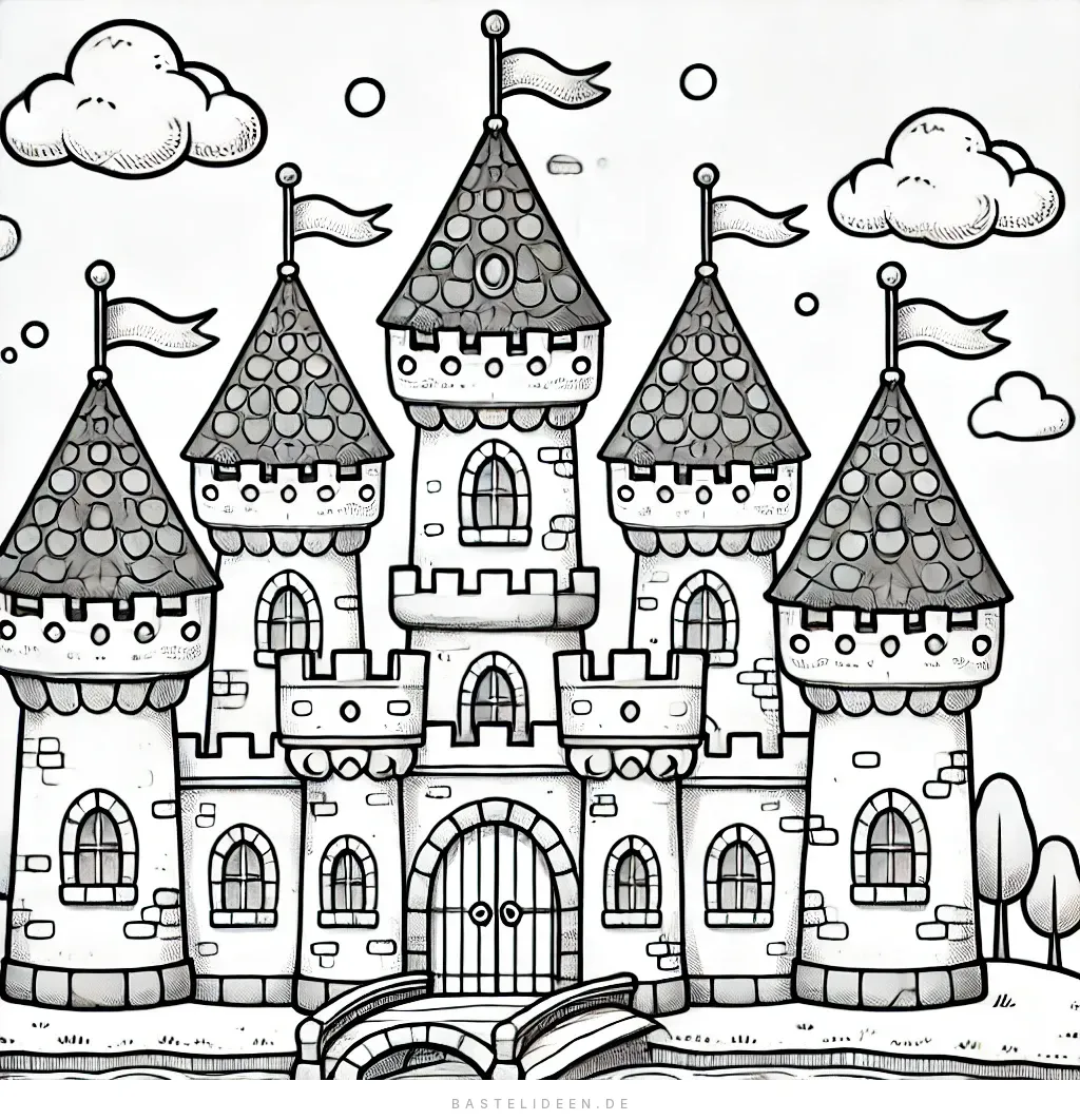 Elegantes Schloss mit Brücke