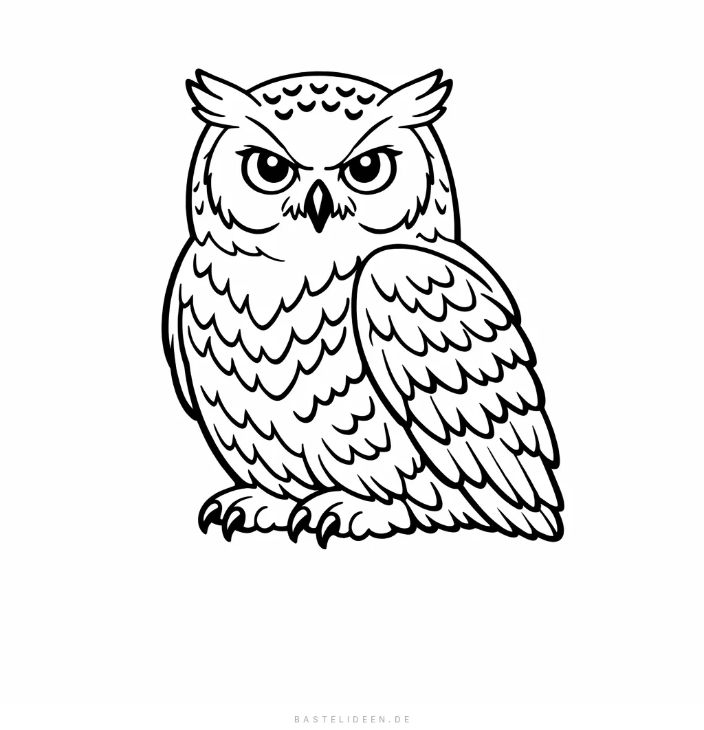 Wunderschöne Schneeeule mit dichtem Gefieder