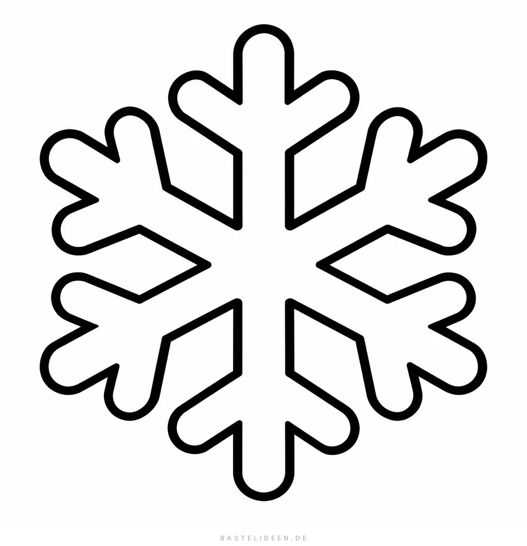 Große Schneeflocke mit sechs breiten Armen