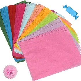 funvce Seidenpapier, 100 Blatt A4, 10 Farben