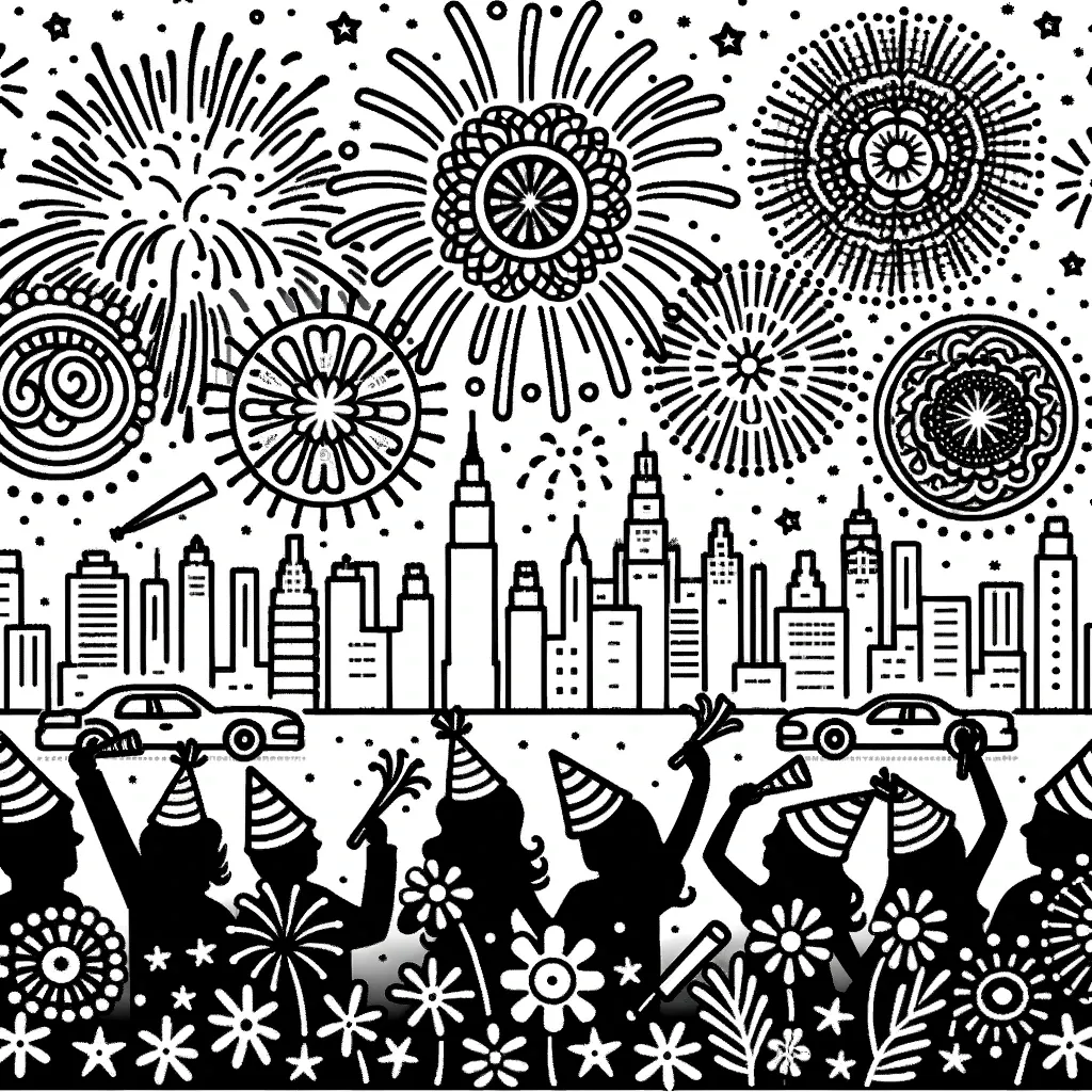 Silvester Ausmalbilder