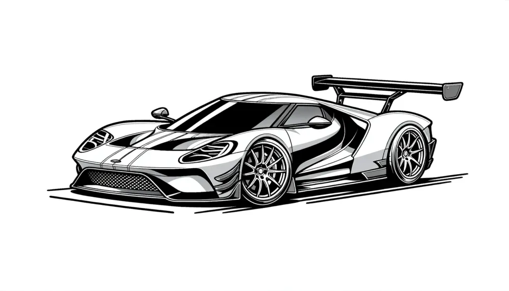 Eleganter Sportwagen mit aerodynamischem Design und Spoiler