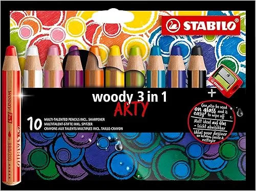 STABILO woody 3 in 1 – 10er Set ARTY
