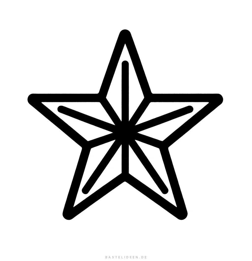 Geometrisches Stern-Design zum Ausmalen