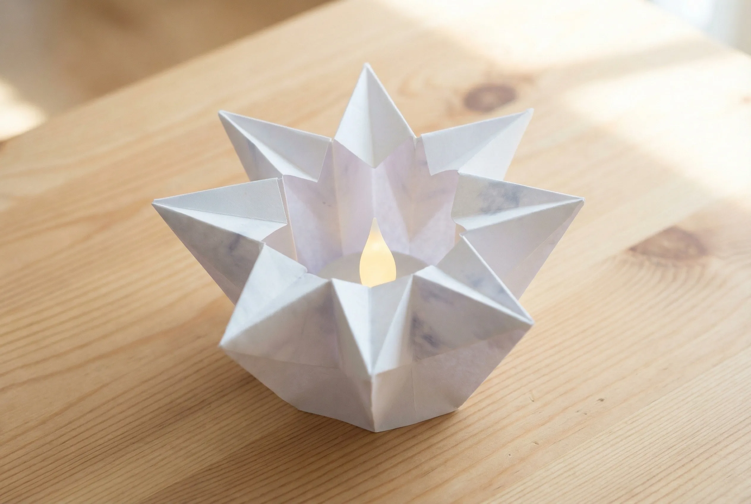 Stern-Windlicht falten aus Papier