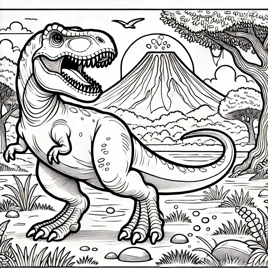 T Rex Ausmalbild