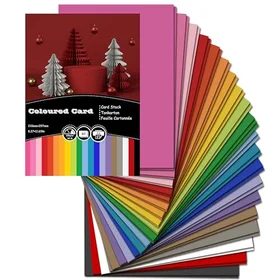 40 Blatt Tonkarton A4 Bunt, 20 Farben – 230 g/m²