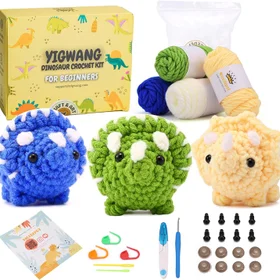 Triceratops Amigurumi Häkelset mit Video-Anleitung