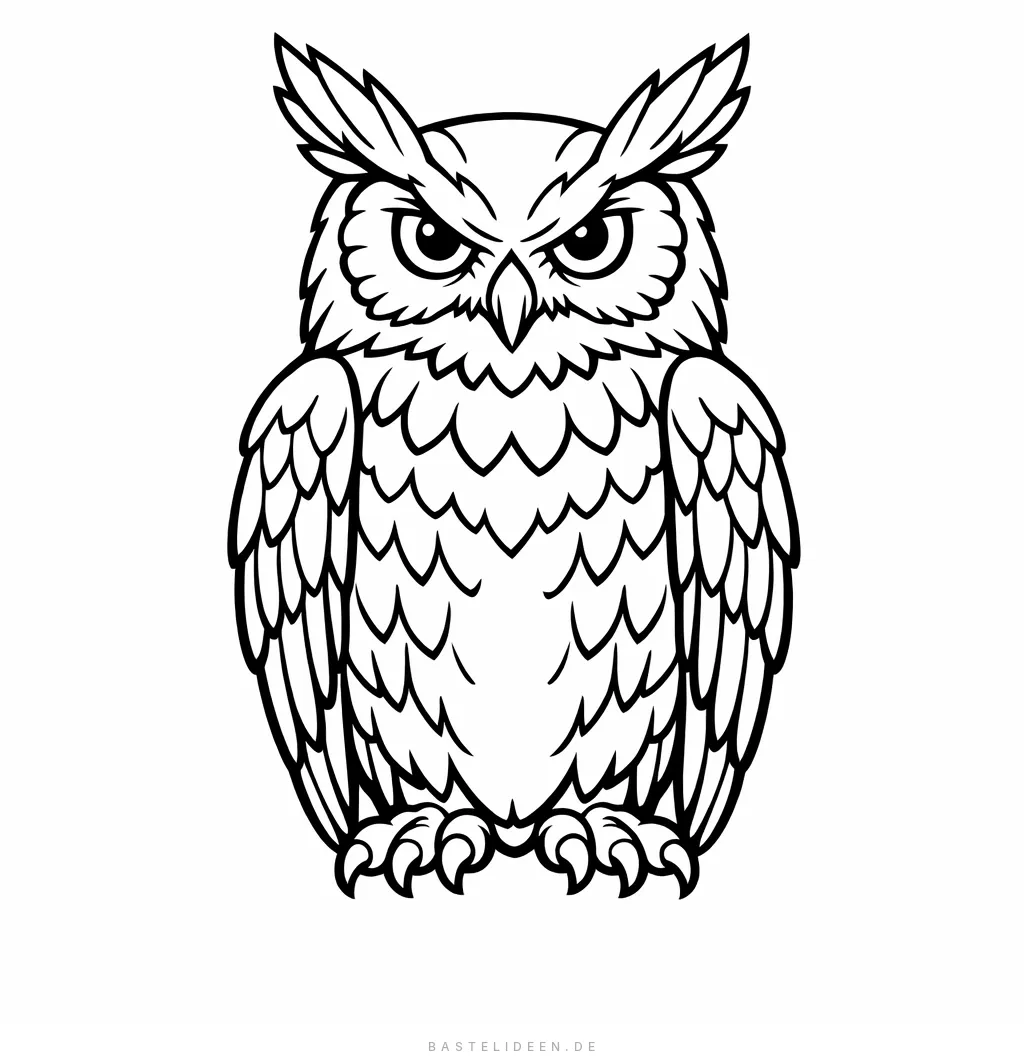 Großer Uhu mit markanten Federohren