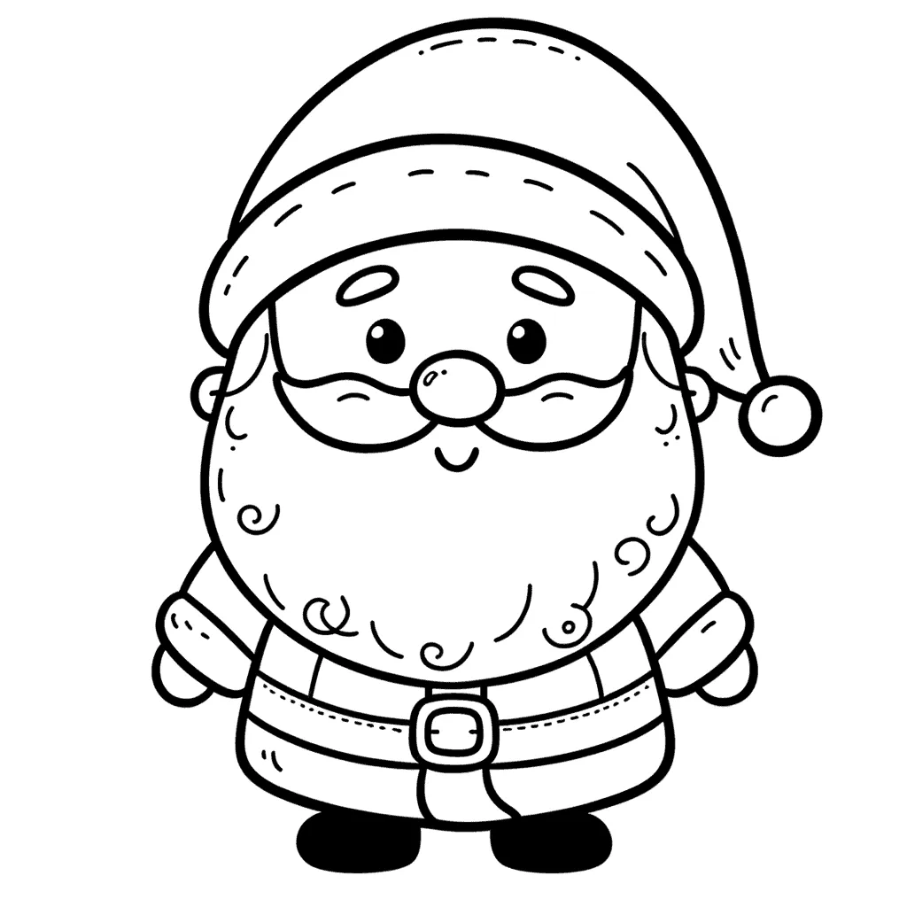 Einfacher Weihnachtsmann mit klaren Linien