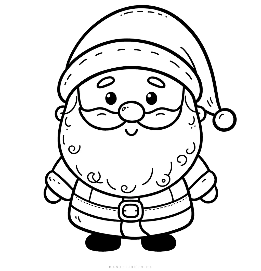 Einfacher Weihnachtsmann mit klaren Linien