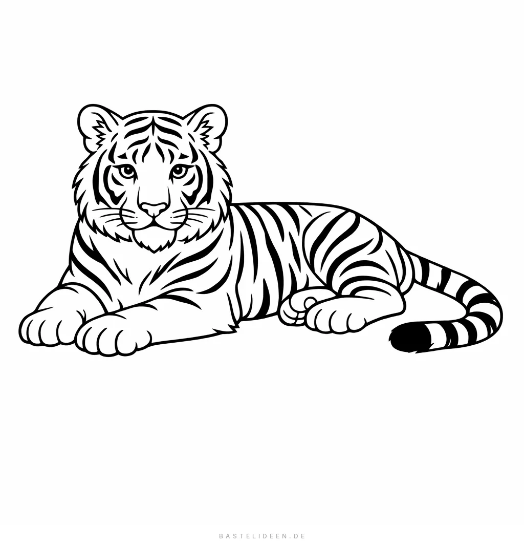 Majestätischer weißer Tiger liegt ruhend