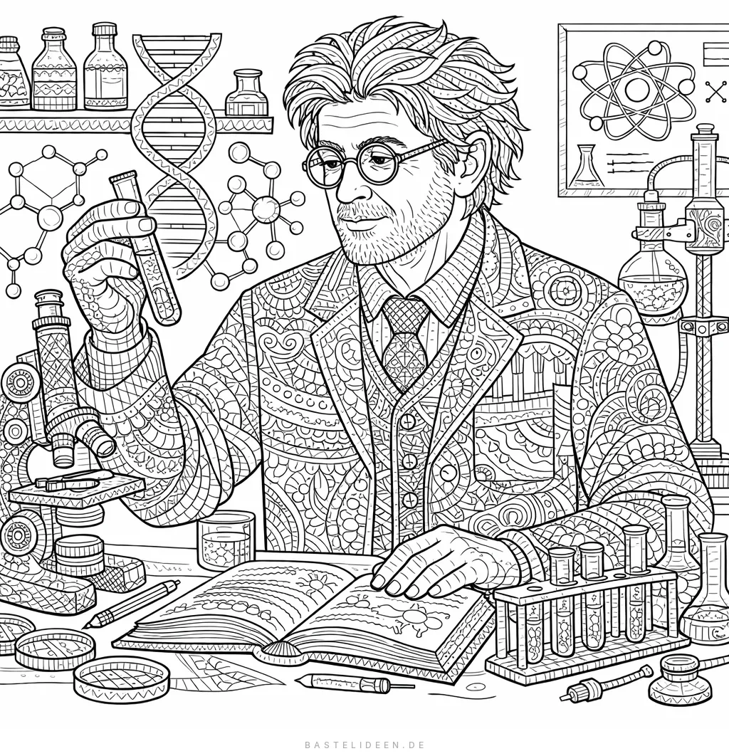 Wissenschaftler arbeitet mit Reagenzgläsern im Labor